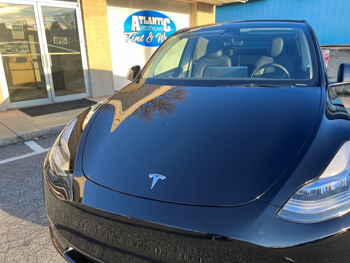 Paint Protection Ceramic Coating on a Tesla in High Point, NC
